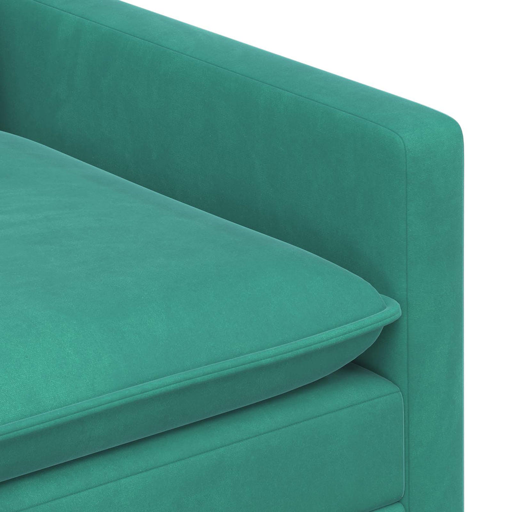 vidaXL Sofa Turkusowy 196 x 81 x 87,5 cm Welur