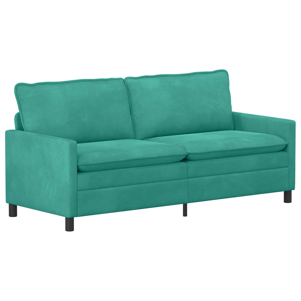 vidaXL Sofa Turkusowy 196 x 81 x 87,5 cm Welur