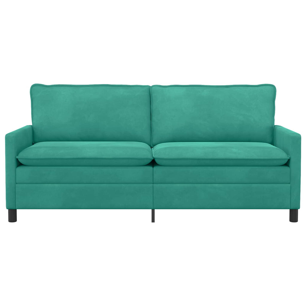 vidaXL Sofa Turkusowy 196 x 81 x 87,5 cm Welur