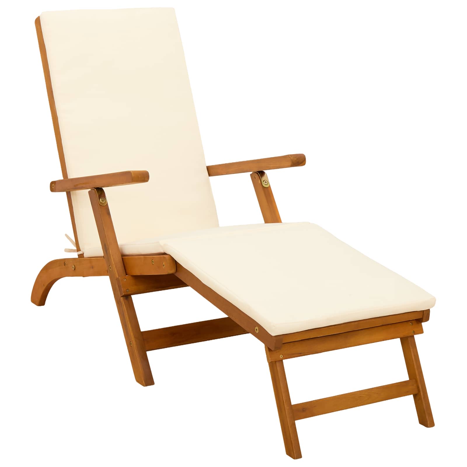 vidaXL Leżak z funkcją pochylania i składania 2 pcs 55 x 146 x 91 cm