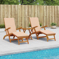 vidaXL Leżak z funkcją pochylania i składania 2 pcs 55 x 146 x 91 cm