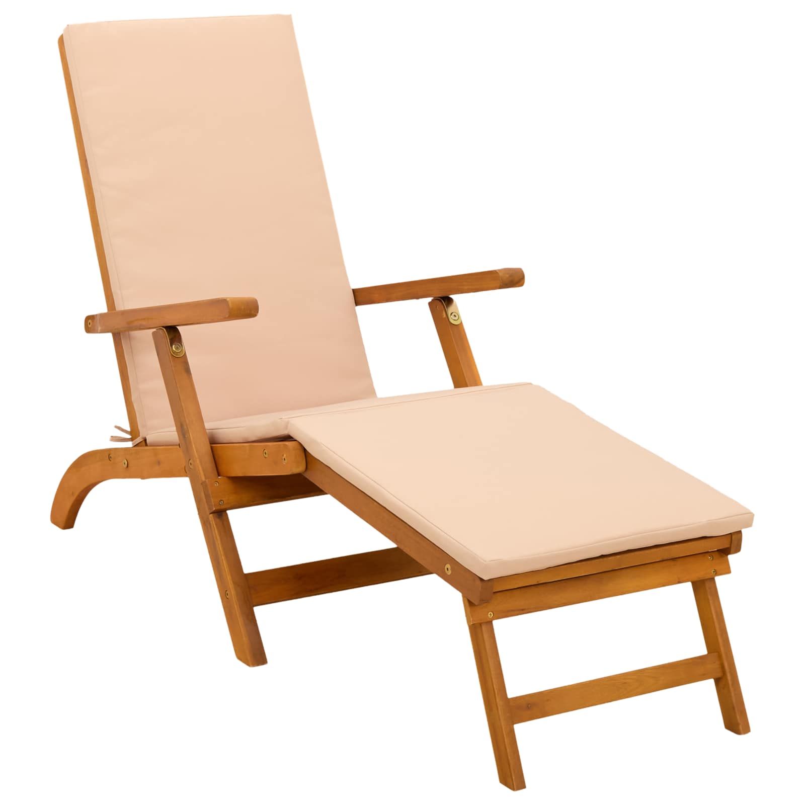vidaXL Leżak z funkcją pochylania i składania 2 pcs 55 x 146 x 91 cm