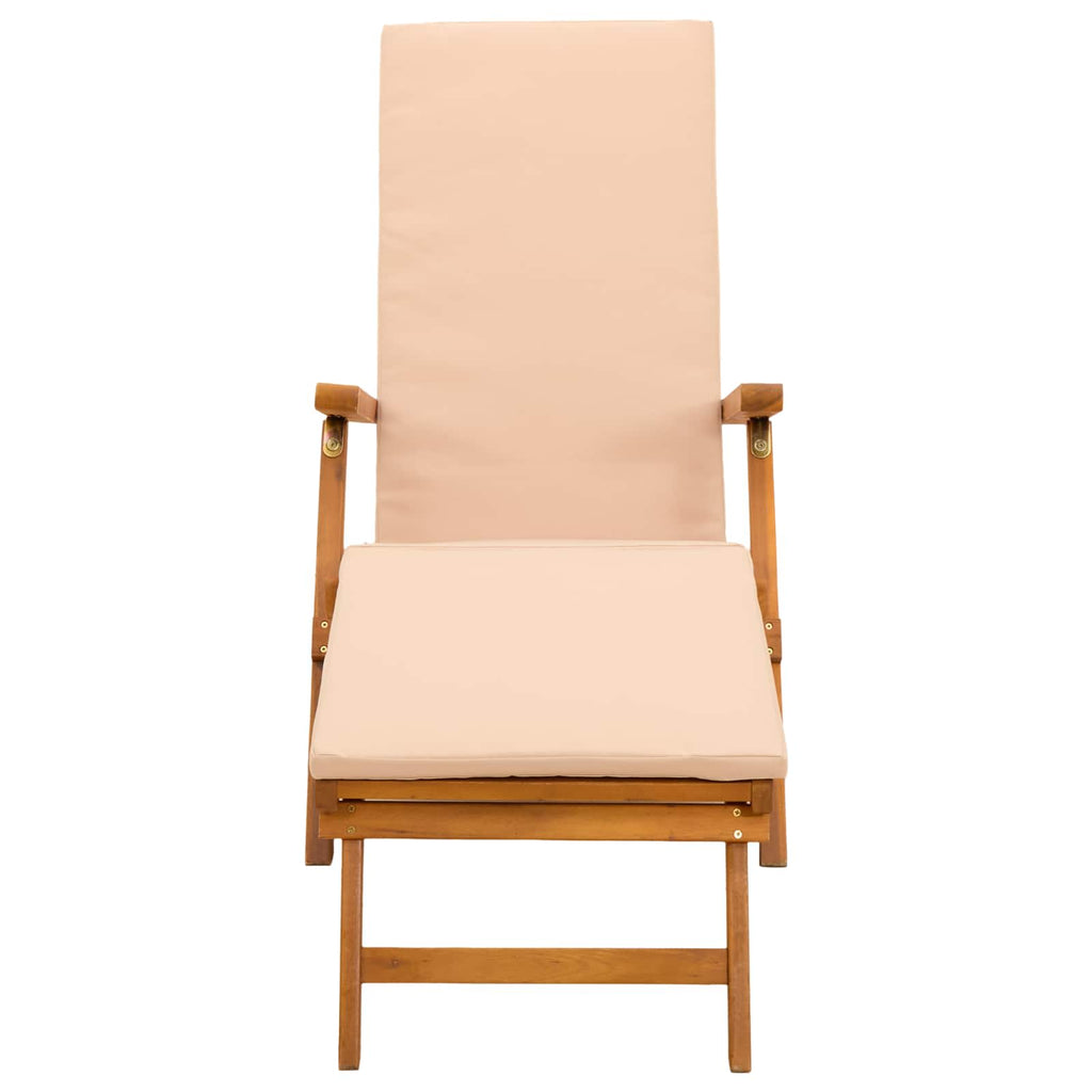 vidaXL Leżak z funkcją pochylania i składania 2 pcs 55 x 146 x 91 cm