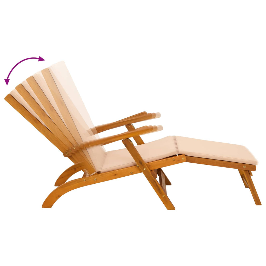 vidaXL Leżak z funkcją pochylania i składania 2 pcs 55 x 146 x 91 cm