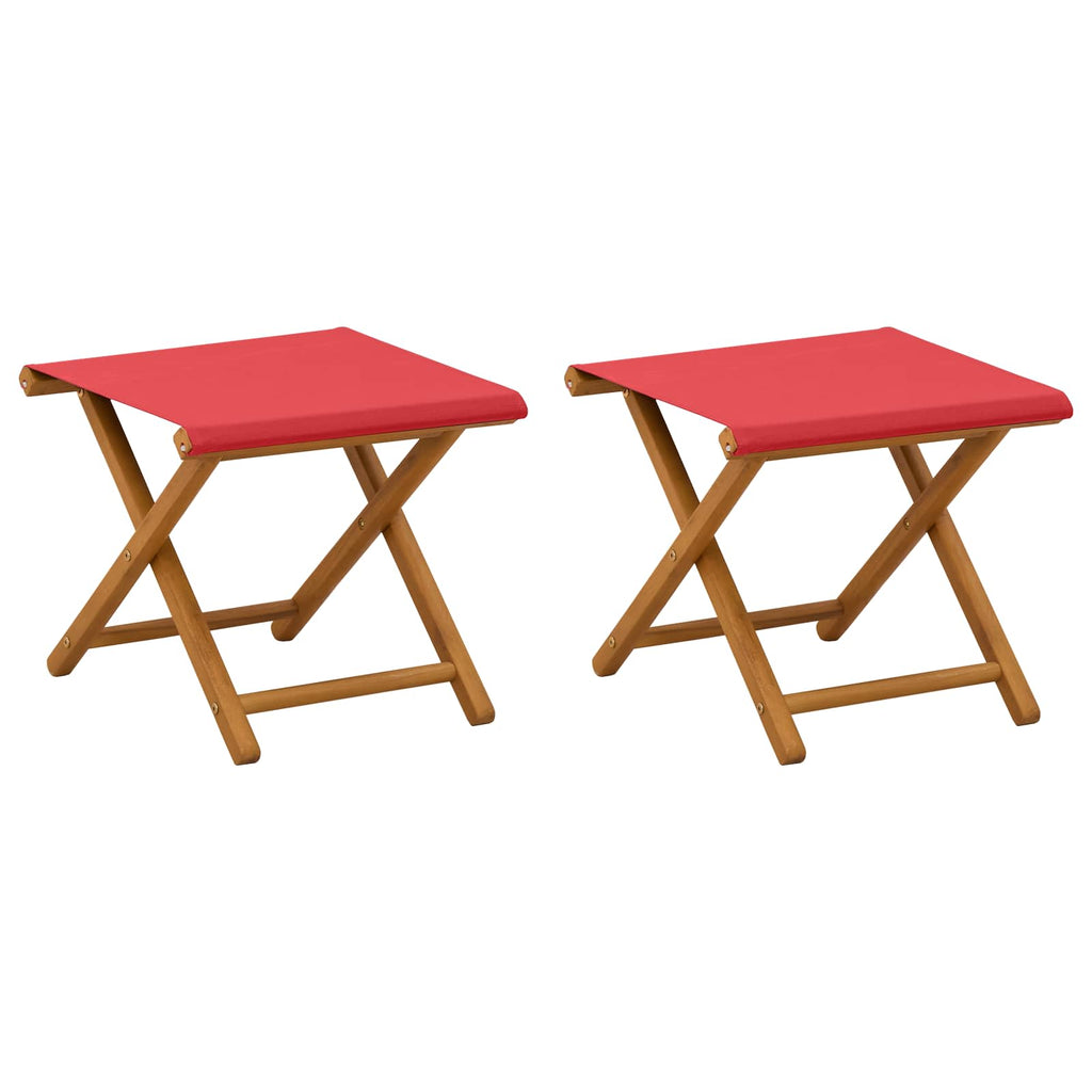 vidaXL Fotel ogrodowy 2 pcs Lite Drewno Eukaliptusowe czerwony