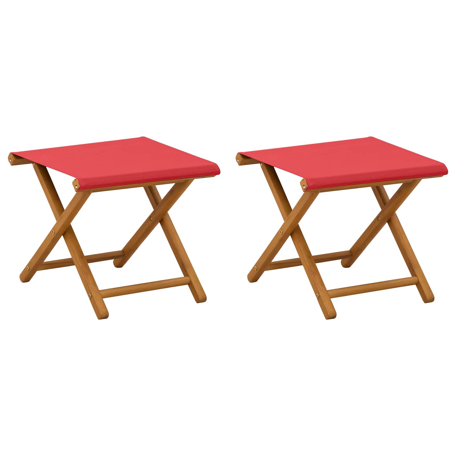 vidaXL Fotel ogrodowy 2 pcs Lite Drewno Eukaliptusowe czerwony