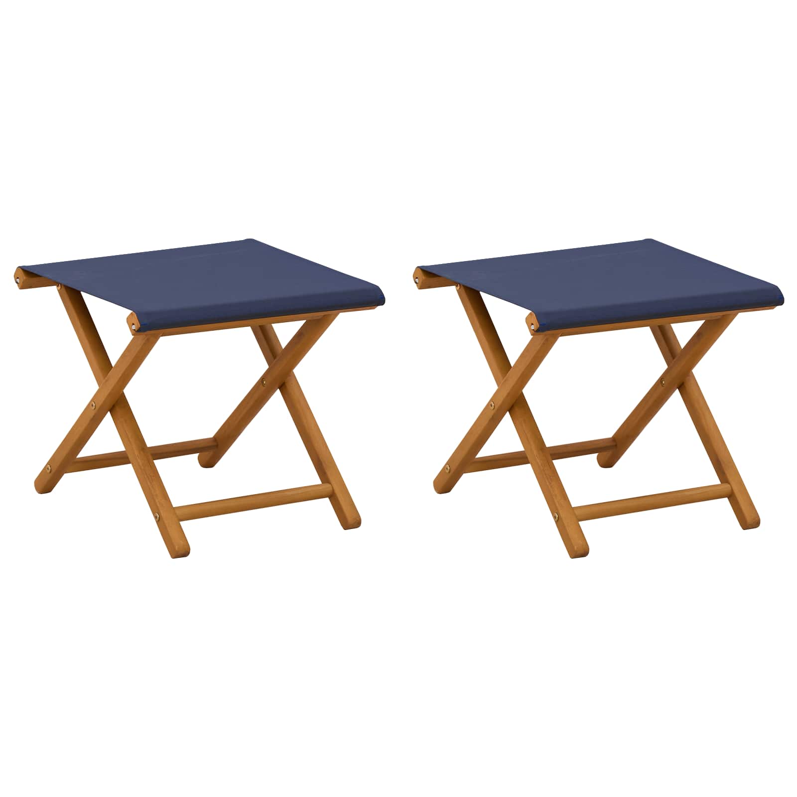 vidaXL Fotel ogrodowy 2 pcs Lite Drewno Eukaliptusowe niebieski