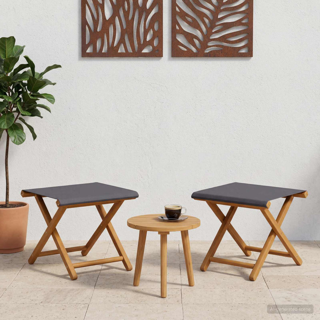 vidaXL Fotel ogrodowy 2 pcs Lite Drewno Eukaliptusowe Szary