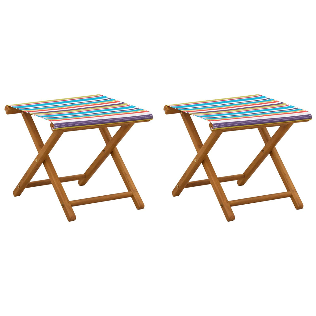 vidaXL Fotel ogrodowy 2 pcs Lite Drewno Eukaliptusowe Wielokolorowe