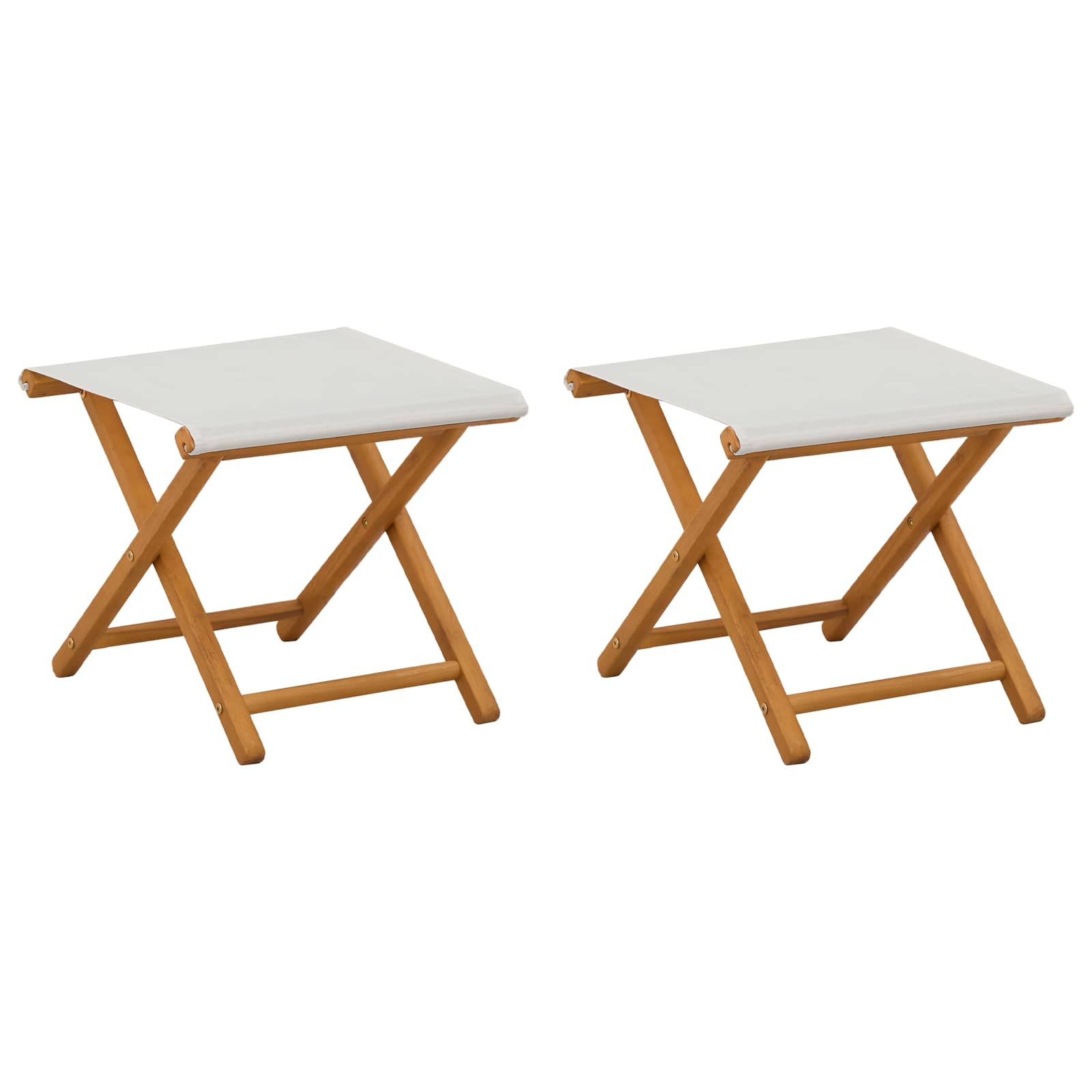 vidaXL Fotel ogrodowy 2 pcs Lite Drewno Eukaliptusowe kremowy