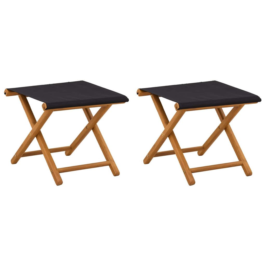 vidaXL Fotel ogrodowy 2 pcs Lite Drewno Eukaliptusowe Czarny