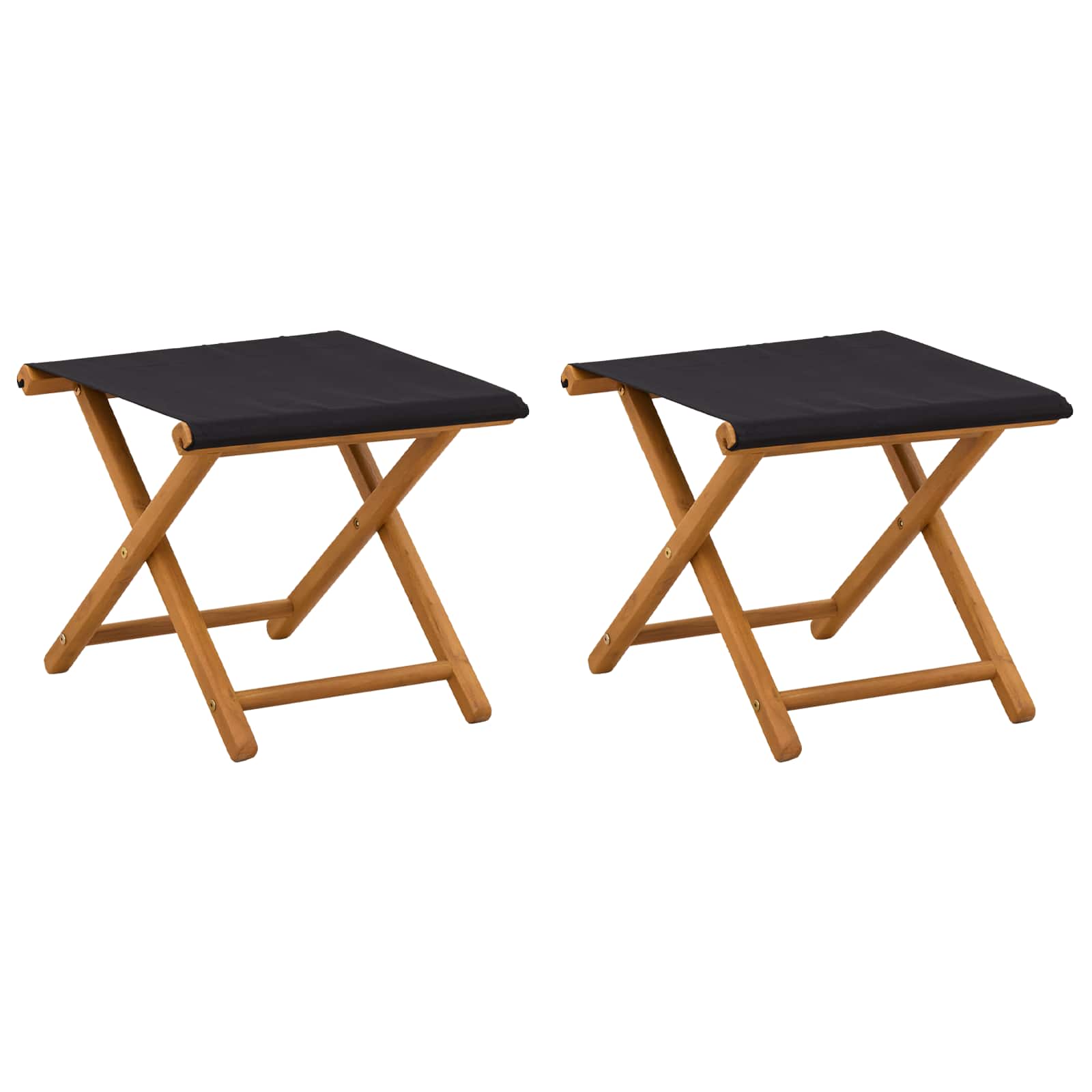 vidaXL Fotel ogrodowy 2 pcs Lite Drewno Eukaliptusowe Czarny
