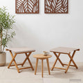 vidaXL Fotel ogrodowy 2 pcs Lite Drewno Eukaliptusowe Beżowy