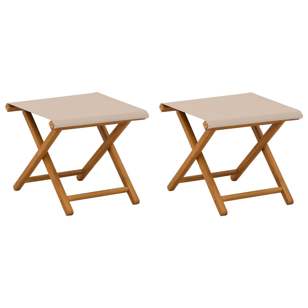 vidaXL Fotel ogrodowy 2 pcs Lite Drewno Eukaliptusowe Beżowy