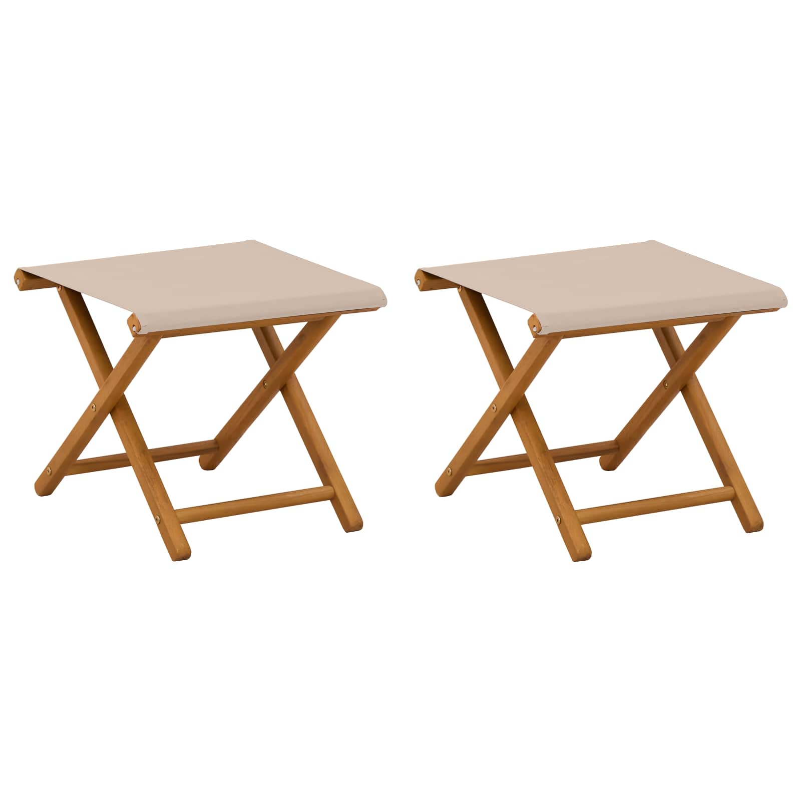 vidaXL Fotel ogrodowy 2 pcs Lite Drewno Eukaliptusowe Beżowy