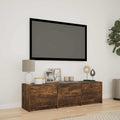 vidaXL Szafka RTV z LED 140 x 34 x 40 cm Dąb Wędzony