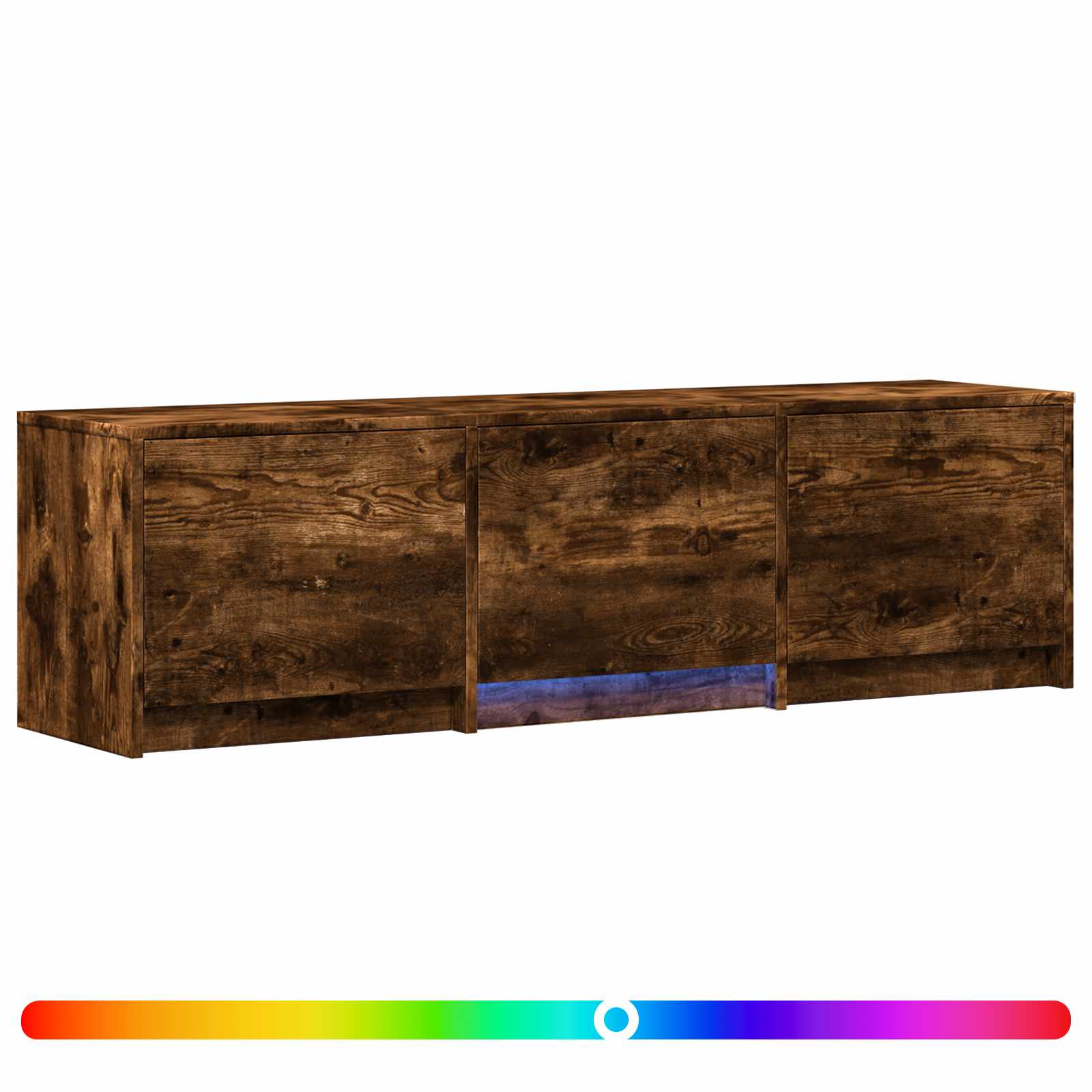 vidaXL Szafka RTV z LED 140 x 34 x 40 cm Dąb Wędzony