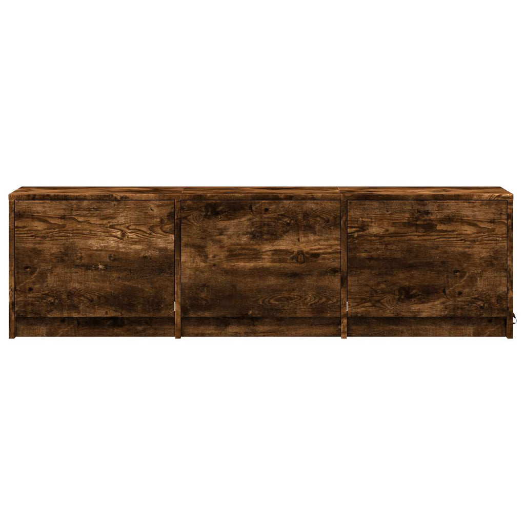 vidaXL Szafka RTV z LED 140 x 34 x 40 cm Dąb Wędzony