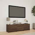 vidaXL Szafka RTV z LED 140 x 34 x 40 cm Dąb brązowy