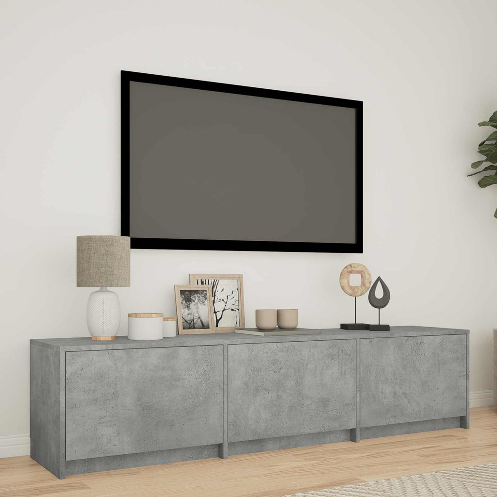 vidaXL Szafka RTV z LED 165x34x40 cm Betonowy Szary