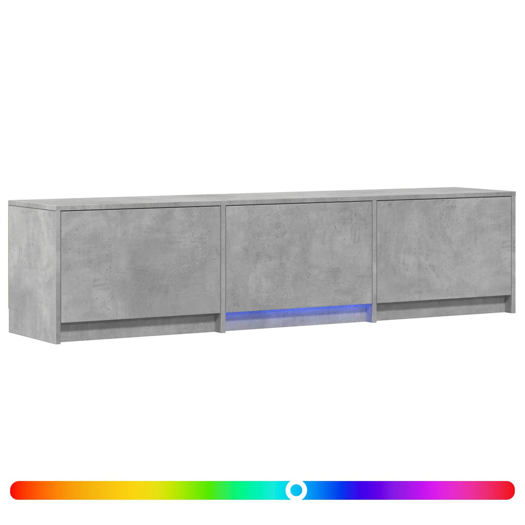 vidaXL Szafka RTV z LED 165x34x40 cm Betonowy Szary