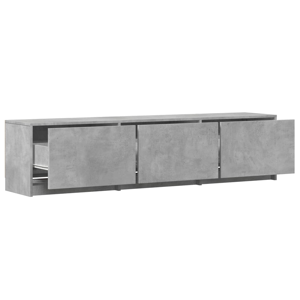 vidaXL Szafka RTV z LED 165x34x40 cm Betonowy Szary