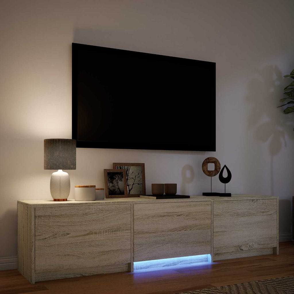 vidaXL Szafka RTV z LED 165 x 34 x 40 cm Dąb Sonoma