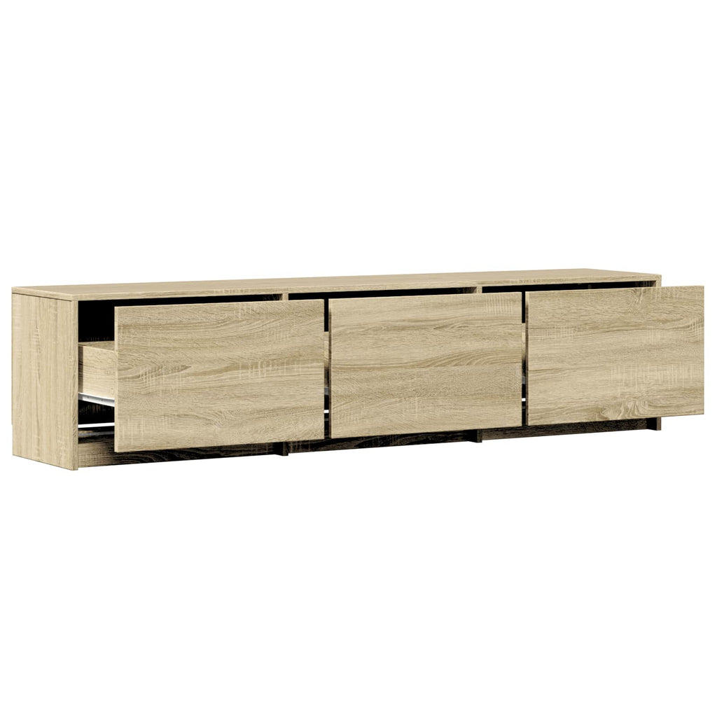 vidaXL Szafka RTV z LED 165 x 34 x 40 cm Dąb Sonoma