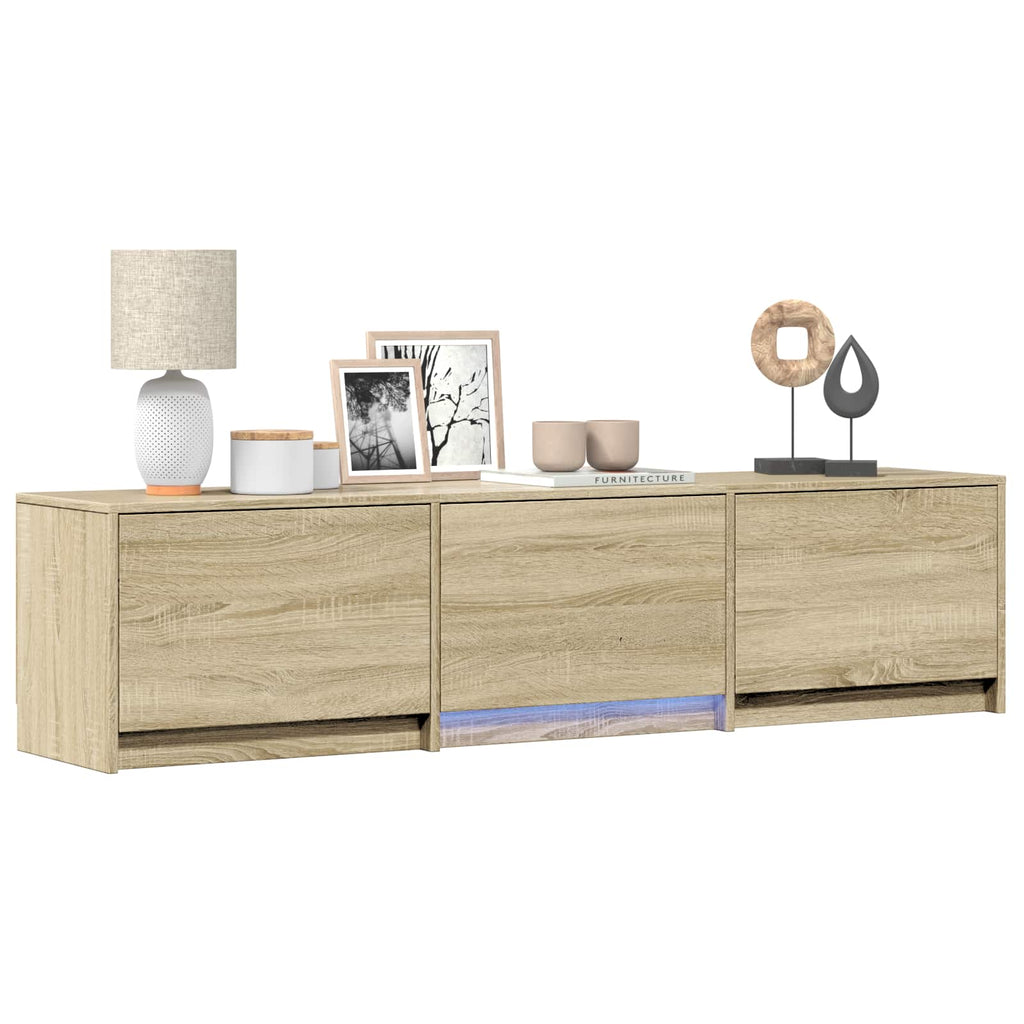 vidaXL Szafka RTV z LED 165 x 34 x 40 cm Dąb Sonoma