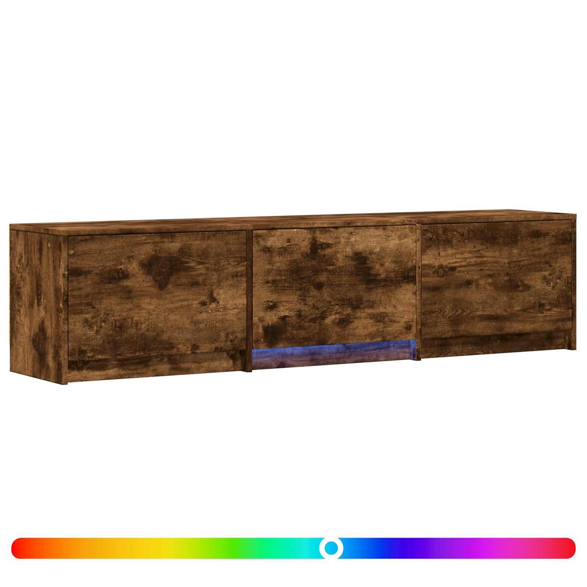 vidaXL Szafka RTV z LED 165 x 34 x 40 cm Dąb Wędzony