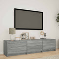 vidaXL Szafka RTV z LED 165x34x40 cm Szary Sonoma Drewno inżynieryjne