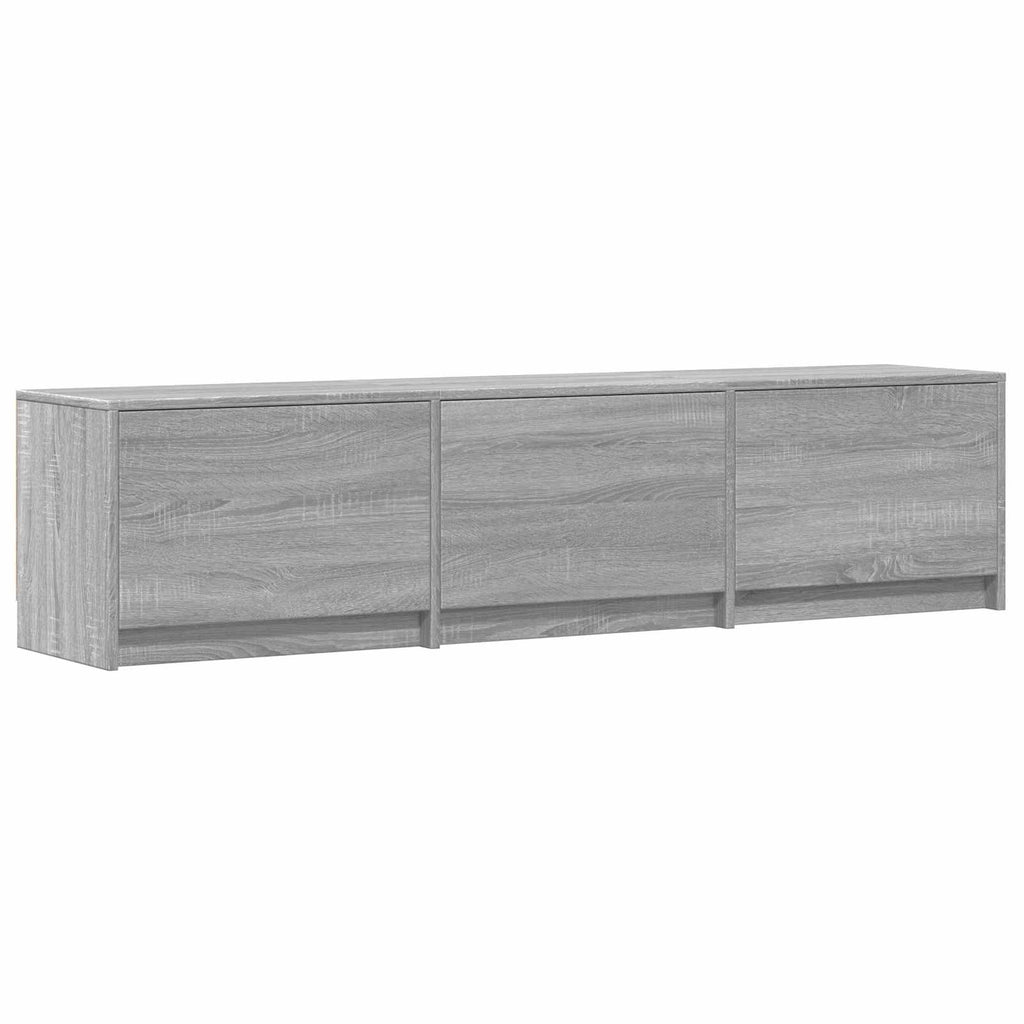vidaXL Szafka RTV z LED 165x34x40 cm Szary Sonoma Drewno inżynieryjne