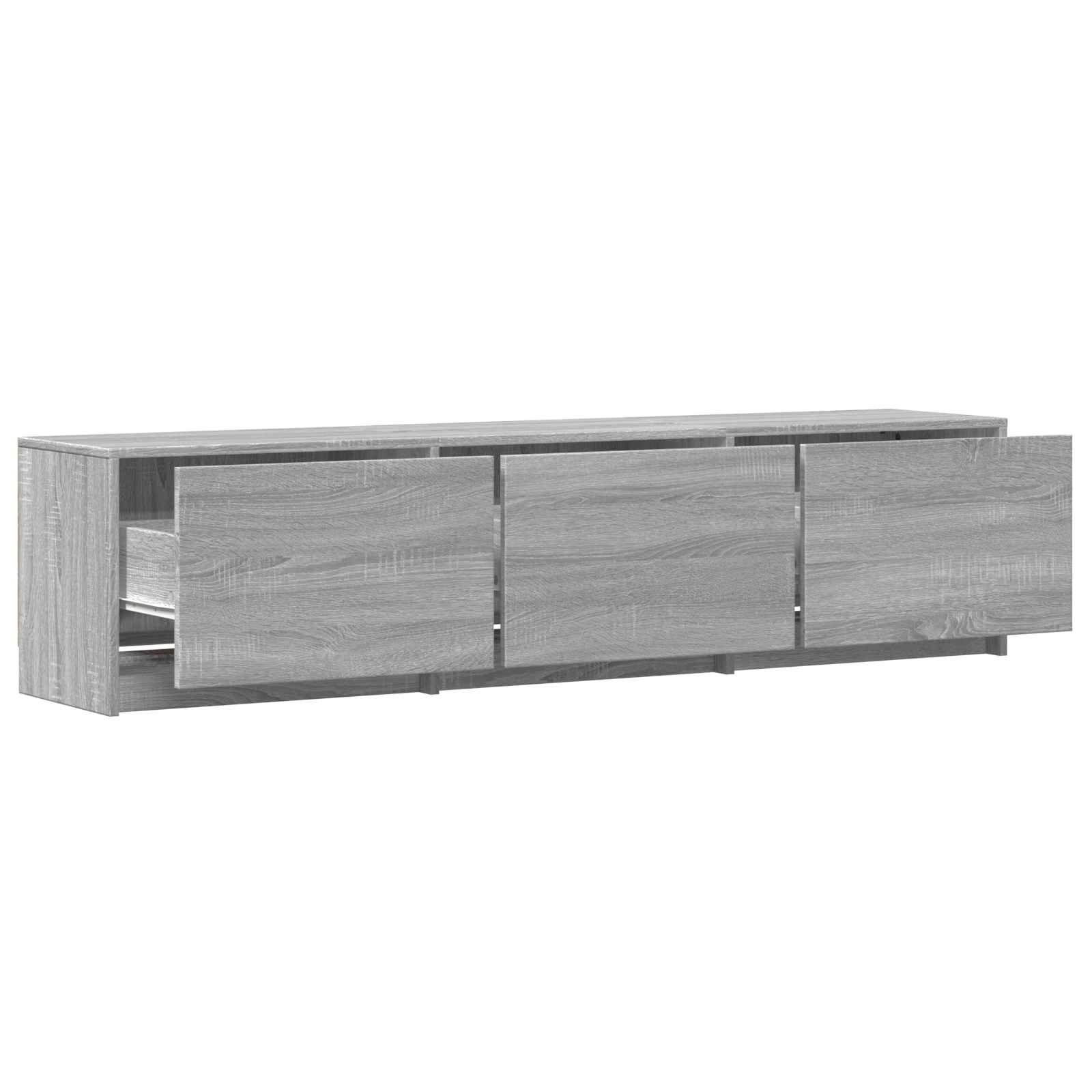 vidaXL Szafka RTV z LED 165x34x40 cm Szary Sonoma Drewno inżynieryjne