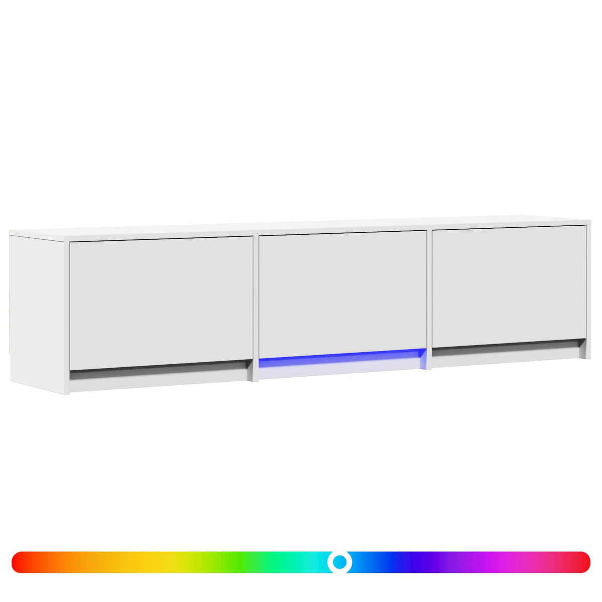 vidaXL Szafka RTV z LED 165 x 34 x 40 cm Biały Drewno inżynieryjne