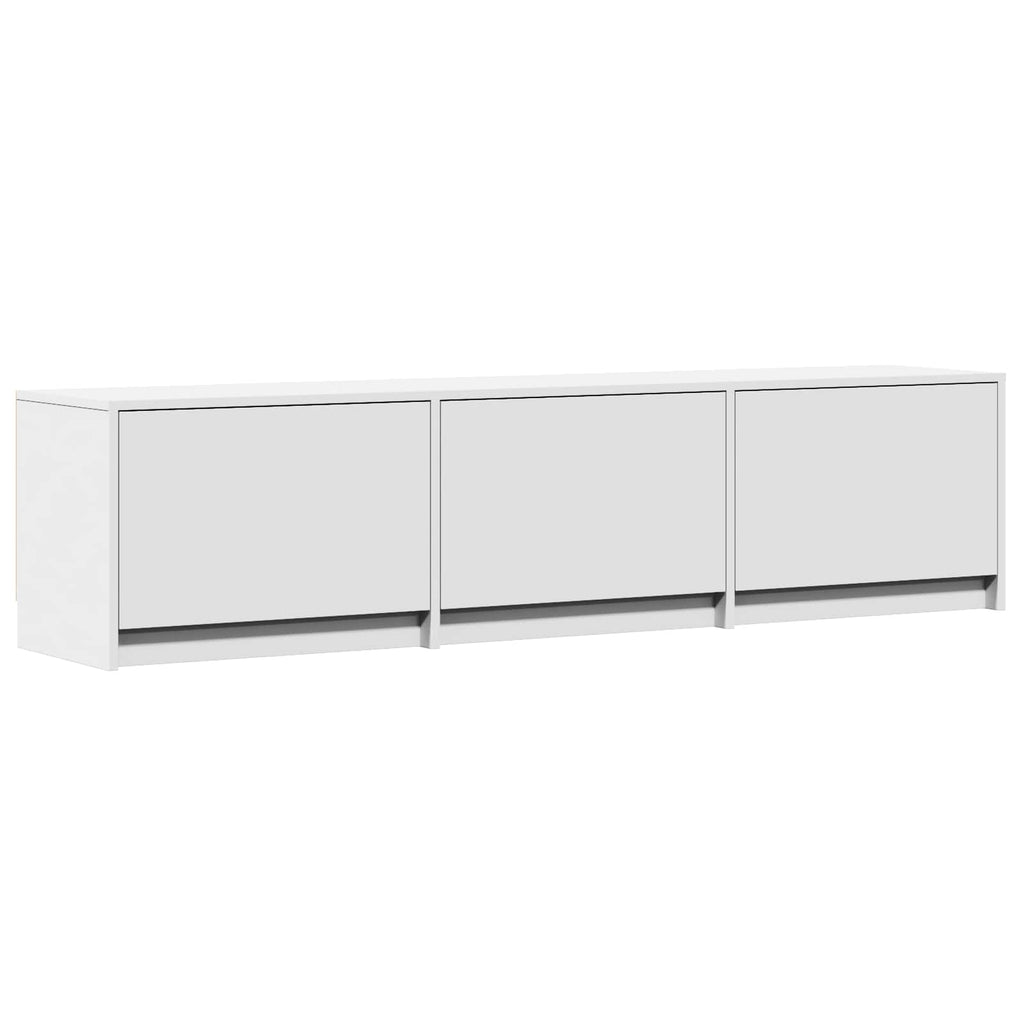 vidaXL Szafka RTV z LED 165 x 34 x 40 cm Biały Drewno inżynieryjne