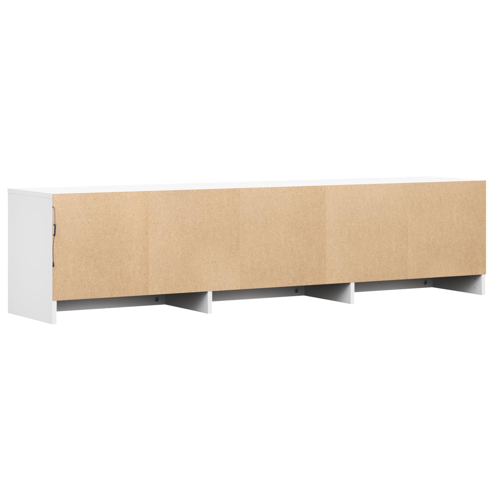 vidaXL Szafka RTV z LED 165 x 34 x 40 cm Biały Drewno inżynieryjne