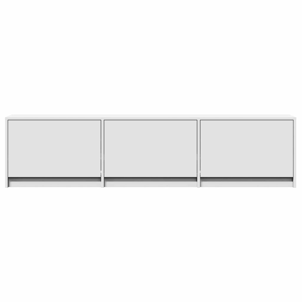 vidaXL Szafka RTV z LED 165 x 34 x 40 cm Biały Drewno inżynieryjne