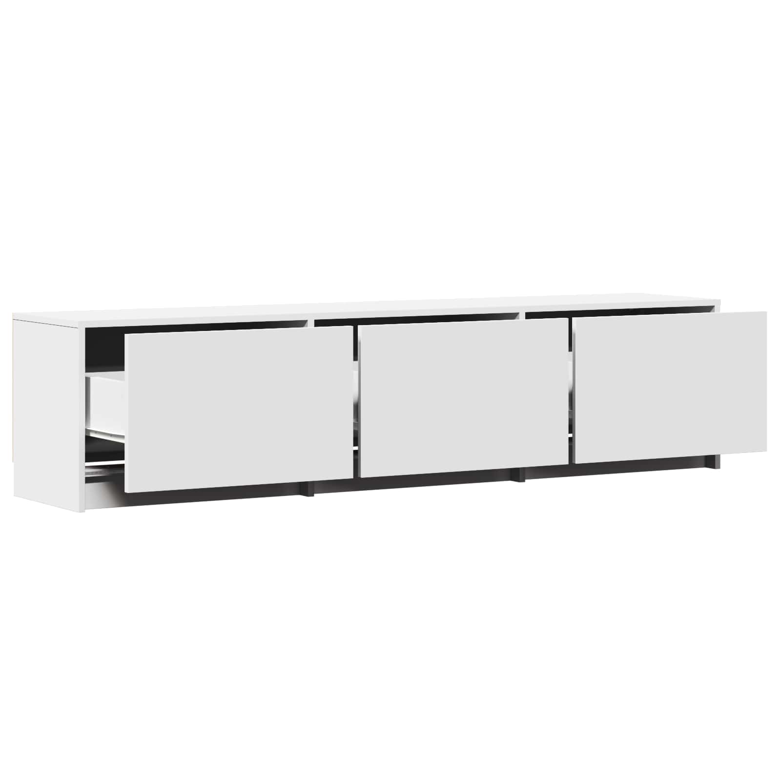 vidaXL Szafka RTV z LED 165 x 34 x 40 cm Biały Drewno inżynieryjne