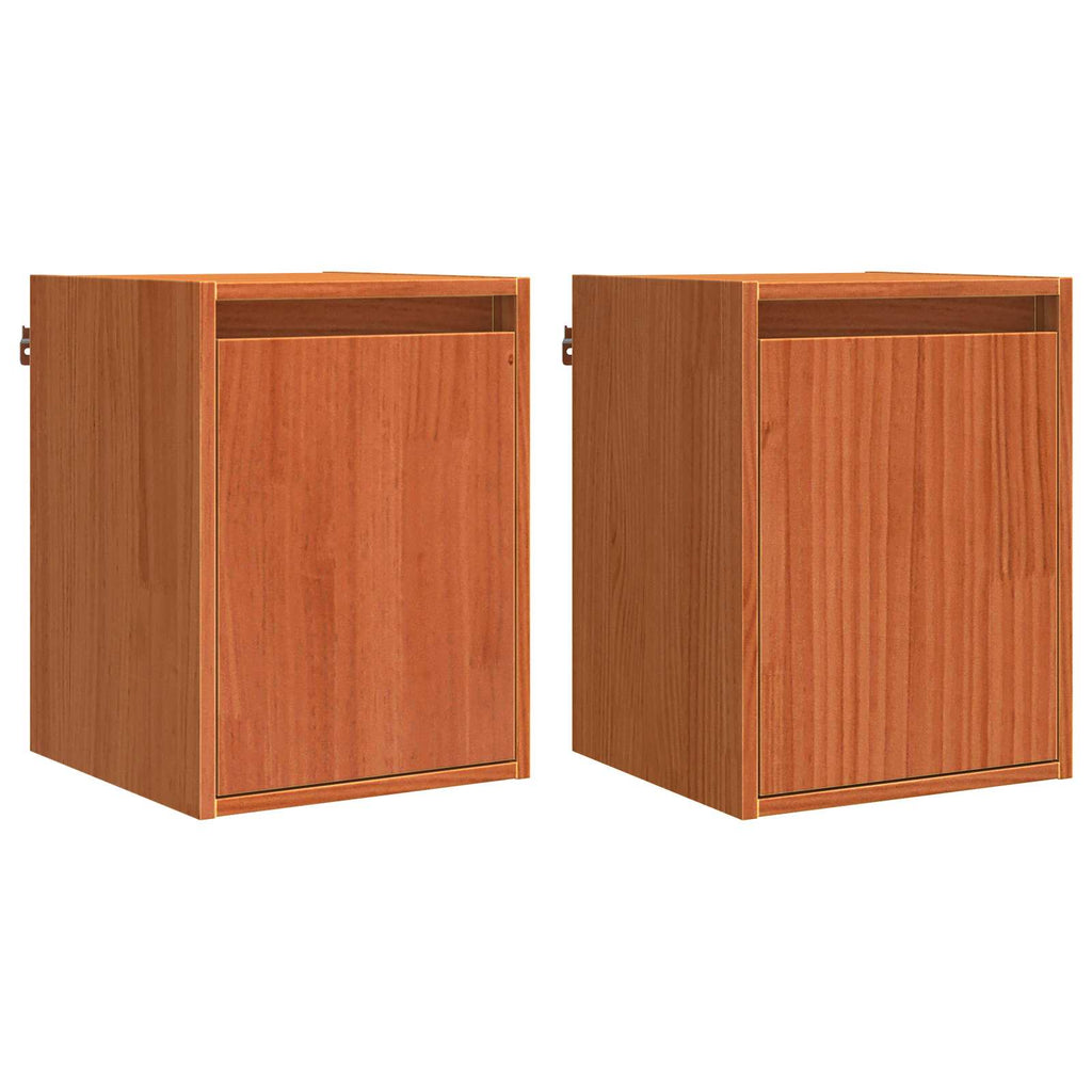 vidaXL Szafka ścienna z drzwiami 2 pcs Woskowy Brąz 30 x 30 x 40 cm