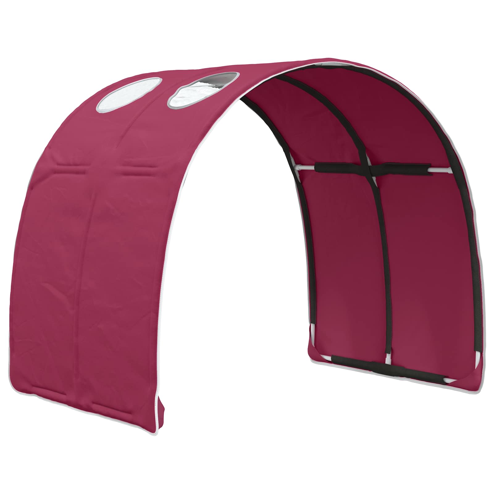 vidaXL Tunel do łóżka 2 pcs czerwony 211 x 67.5 x 2 cm Poliester