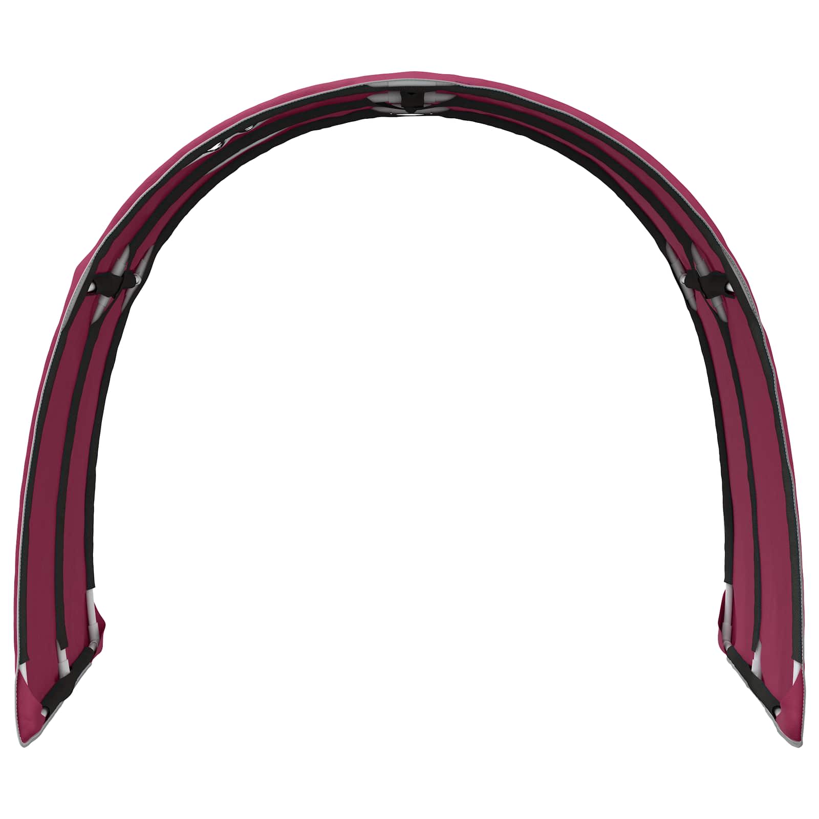 vidaXL Tunel do łóżka 2 pcs czerwony 211 x 67.5 x 2 cm Poliester