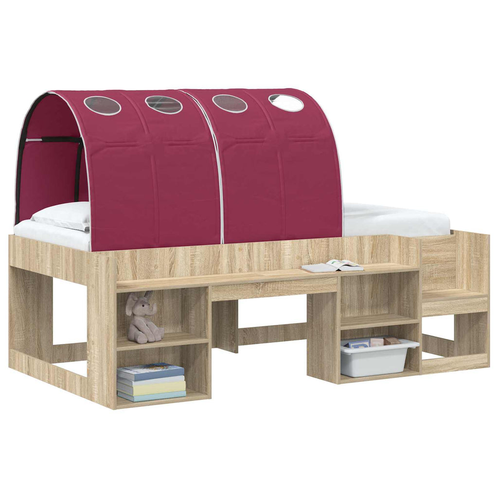 vidaXL Tunel do łóżka 2 pcs czerwony 211 x 67.5 x 2 cm Poliester