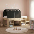 vidaXL Tunel do łóżka 2 pcs Czarny 211 x 67.5 x 2 cm Poliester