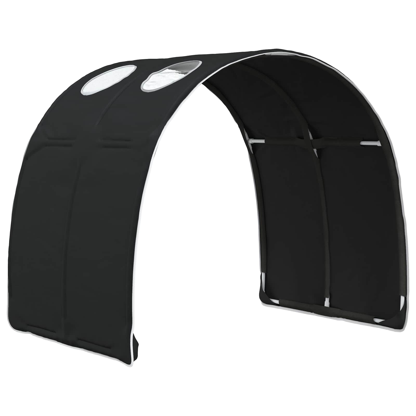 vidaXL Tunel do łóżka 2 pcs Czarny 211 x 67.5 x 2 cm Poliester