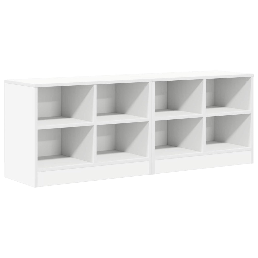 vidaXL Szafka pod łóżko z półką 2 szt. Biały 66 x 33 x 48 cm