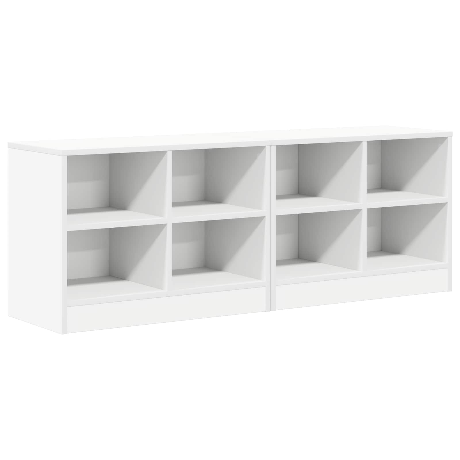 vidaXL Szafka pod łóżko z półką 2 szt. Biały 66 x 33 x 48 cm