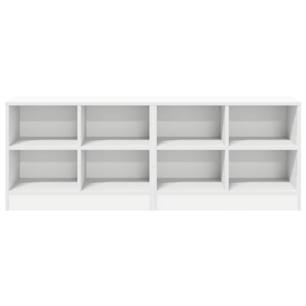 vidaXL Szafka pod łóżko z półką 2 szt. Biały 66 x 33 x 48 cm