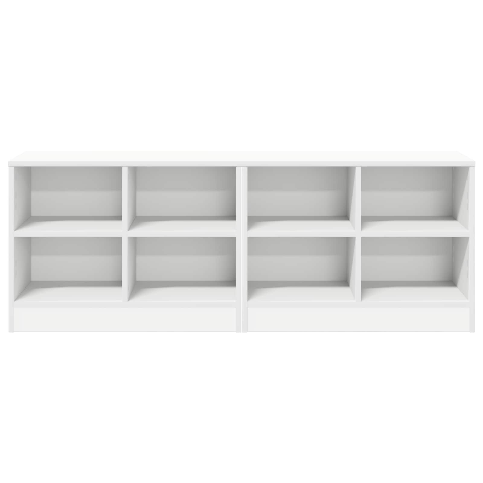 vidaXL Szafka pod łóżko z półką 2 szt. Biały 66 x 33 x 48 cm