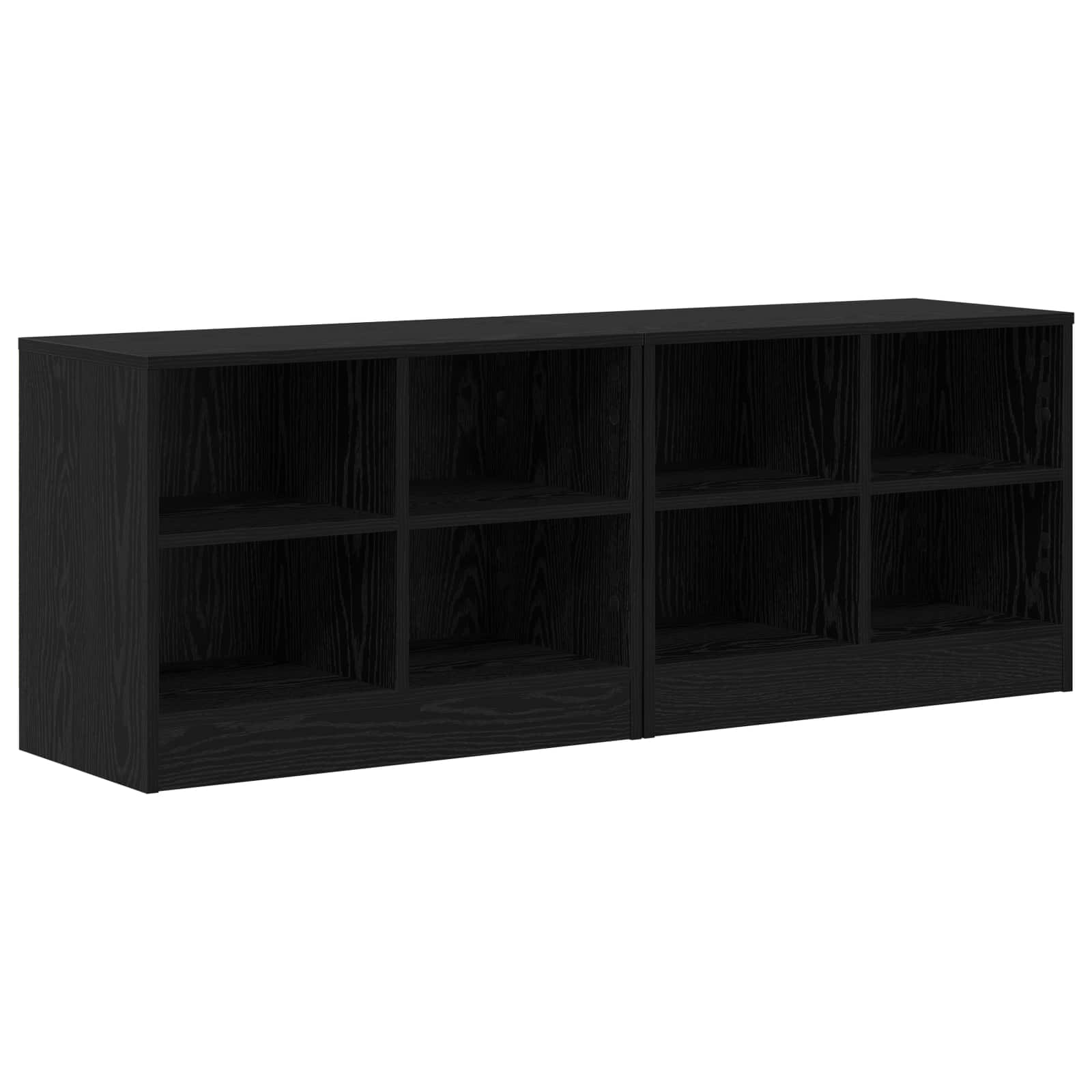 vidaXL Szafka pod łóżko z półką 2 szt. Czarny dąb 66 x 33 x 48 cm