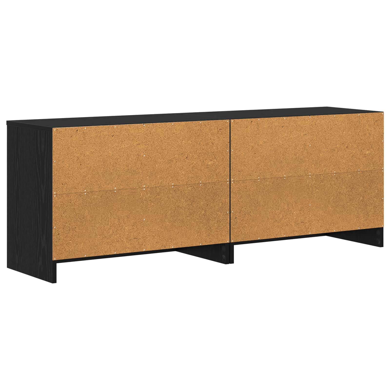 vidaXL Szafka pod łóżko z półką 2 szt. Czarny dąb 66 x 33 x 48 cm